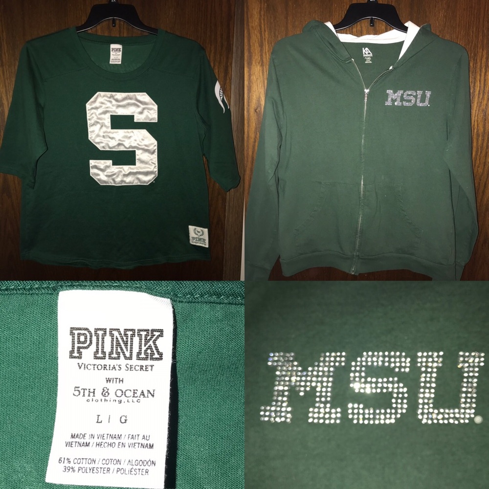 Victoria’s Secret PINK Michigan State shirt Sz L